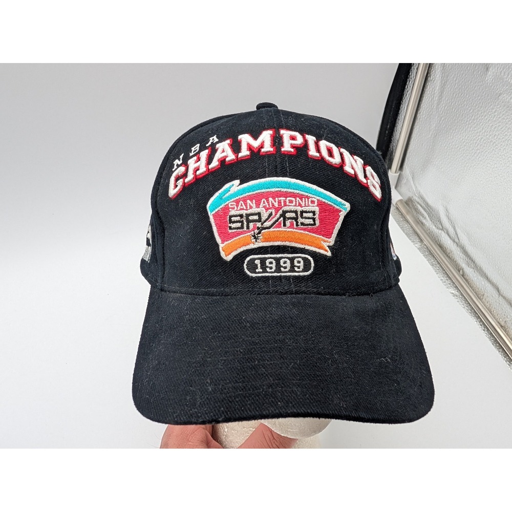 Puma San Antonio Spurs 1999 NBA Champions Hat Black Adjustable Cap Vintage